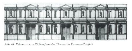 Rekonstruktion der Theaterbühne. Originalbild - Uni Klagenfurt