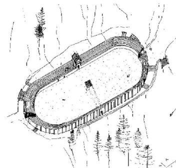 Virunum Amphitheater-Skizze
